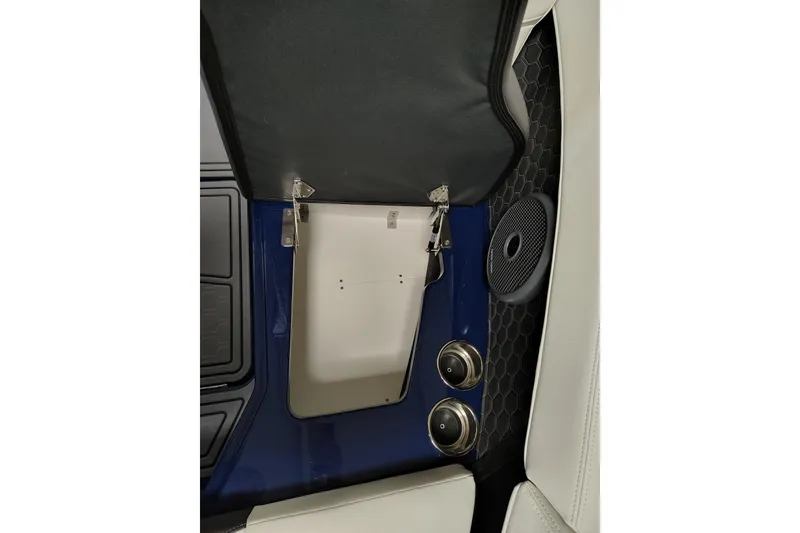 Slide: The Image of 2026 Cobalt R6 Surf interior detail with speaker and control knobs. - 9