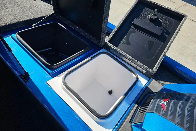 Slide: The Image of 2026 Vexus AVX1880 boat storage compartments, open and ready for use. - 25