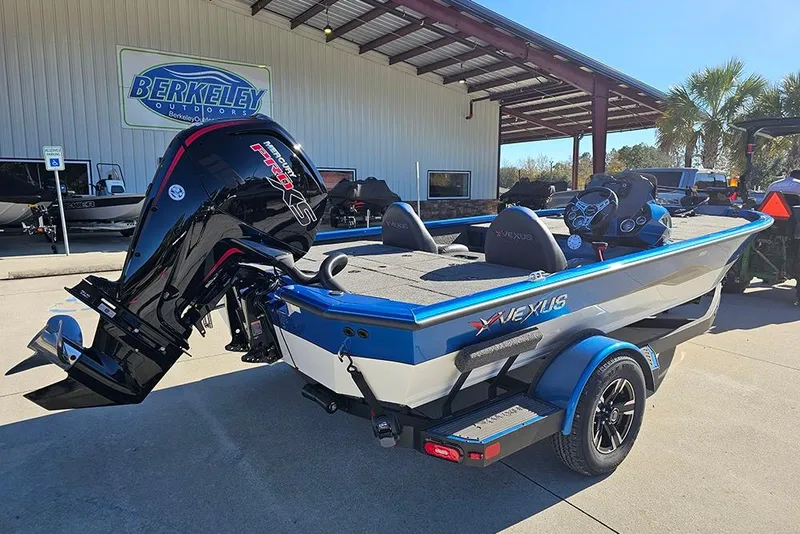 Slide: The Image of 2026 Vexus AVX1880 boat with Mercury engine at Berkeley Outdoors dealership. - 3
