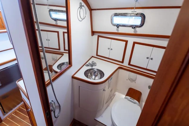 Slide: The Image of Luxurious 2007 Bruckmann BLUESTAR yacht bathroom with wood accents and modern fixtures. - 21