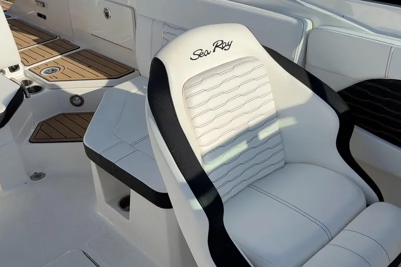 Slide: The Image of Interior of Sea Ray SPX 230 boat, model year 2024. - 3