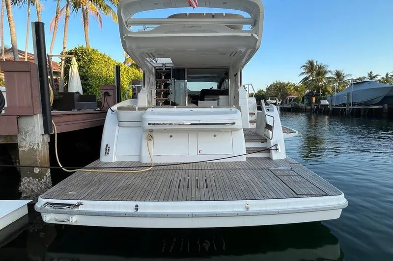 Slide: The Image of Luxury 2019 Schaefer 510 GT Pininfarina yacht transom. - 2