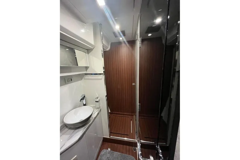 Slide: The Image of Luxury 2019 Schaefer 510 GT Pininfarina yacht primary head shower. - 20