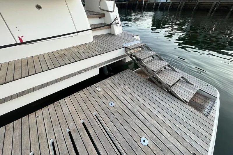 Slide: The Image of Luxury 2019 Schaefer 510 GT Pininfarina yacht hydraulic swim platform. - 5