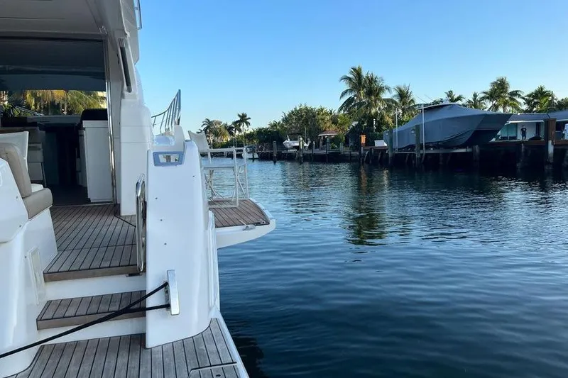 Slide: The Image of Luxury 2019 Schaefer 510 GT Pininfarina yacht wing out. - 6