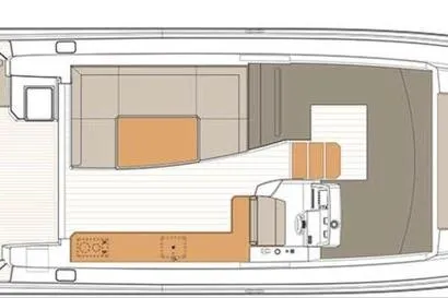 Slide: The Image of Luxury 2019 Schaefer 510 GT Pininfarina yacht floor plan, featuring spacious seating and helm area. - 61