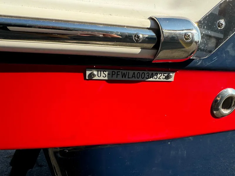 Slide: The Image of 2025 Four Winns H6 OB boat hull identification number plate. - 5