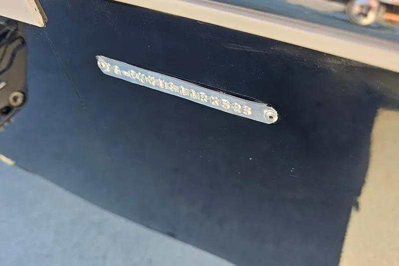 Slide: The Image of 2026 Stingray 172 DC boat hull identification number plate. - 28