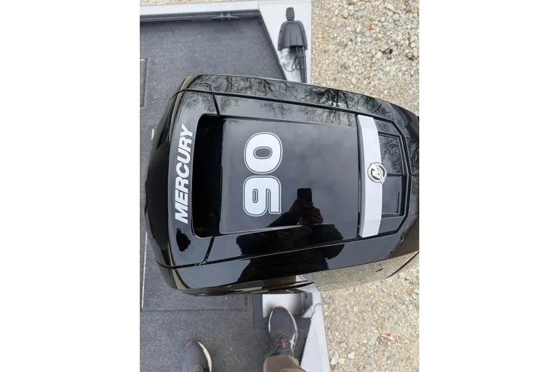 Slide: The Image of 2026 Lowe Stinger 175C with Mercury 90 outboard motor, top view. - 14