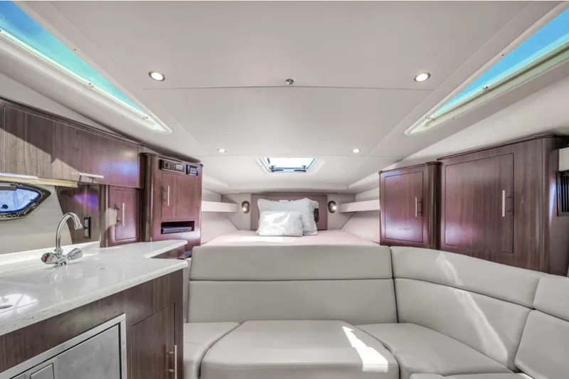 Slide: The Image of Luxurious interior of 2017 Regal 35 Sport Coupe with modern amenities and elegant design. - 3