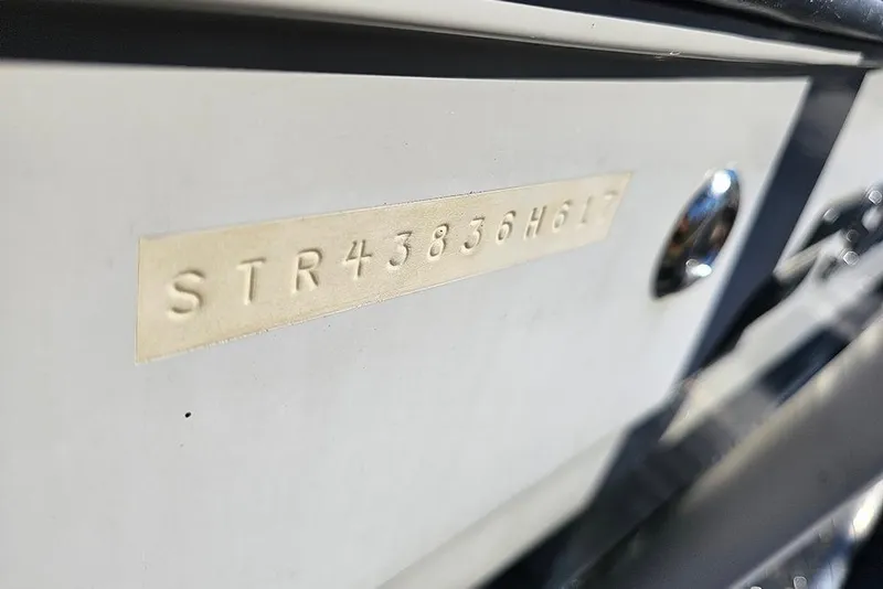 Slide: The Image of 2017 Starcraft Crossover 231 SCX OB boat identification number close-up. - 18