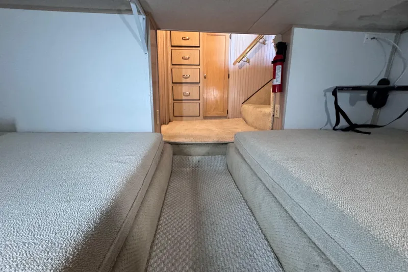 Slide: The Image of view to the hallway, from the head of the beds in the twin berthing area - 71