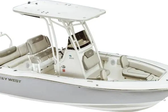 The Image of 2026 Key West 219 FS boat with sleek design and spacious seating. - 1