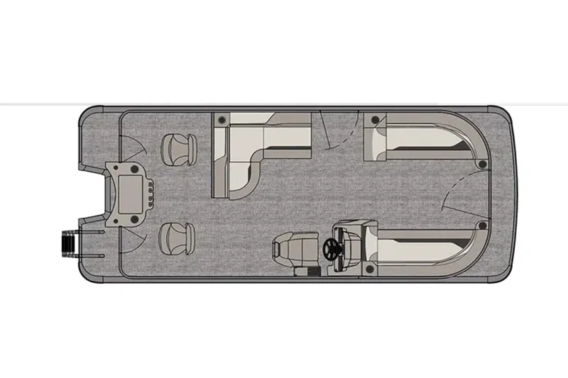 Slide: The Image of Manufacturer Provided Image: Top view layout of 2025 Avalon Venture 85 Rear Fish boat. - 2