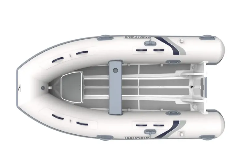Slide: The Image of Manufacturer Provided Image: 2024 Highfield Ultralite 310 inflatable boat, top view, white with grey accents. - 5