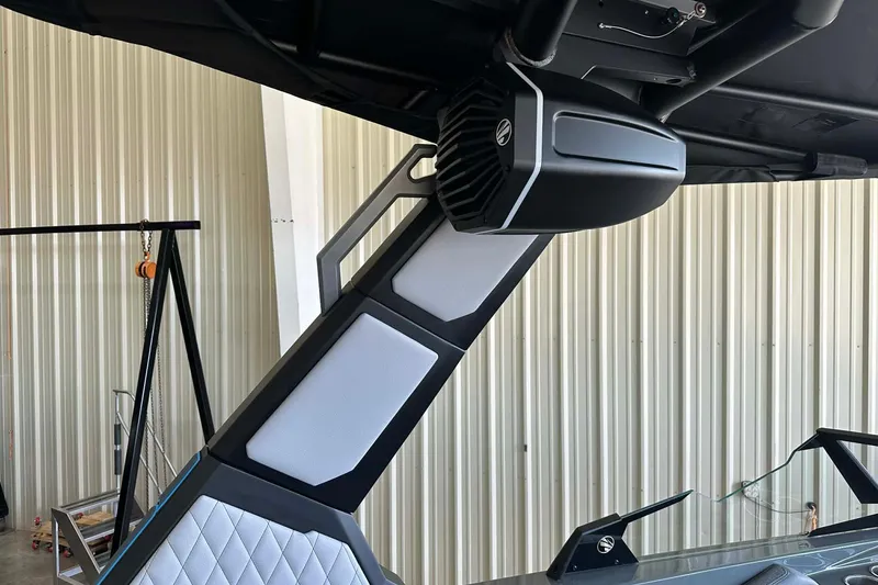 Slide: The Image of 2026 Tigé Z3 boat with sleek speaker system and modern design elements. - 16