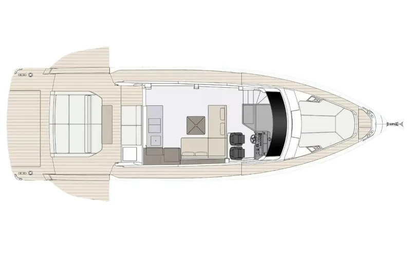 Slide: The Image of Manufacturer Provided Image: Top view layout of 2025 Azimut Seadeck 6 yacht interior design. - 9