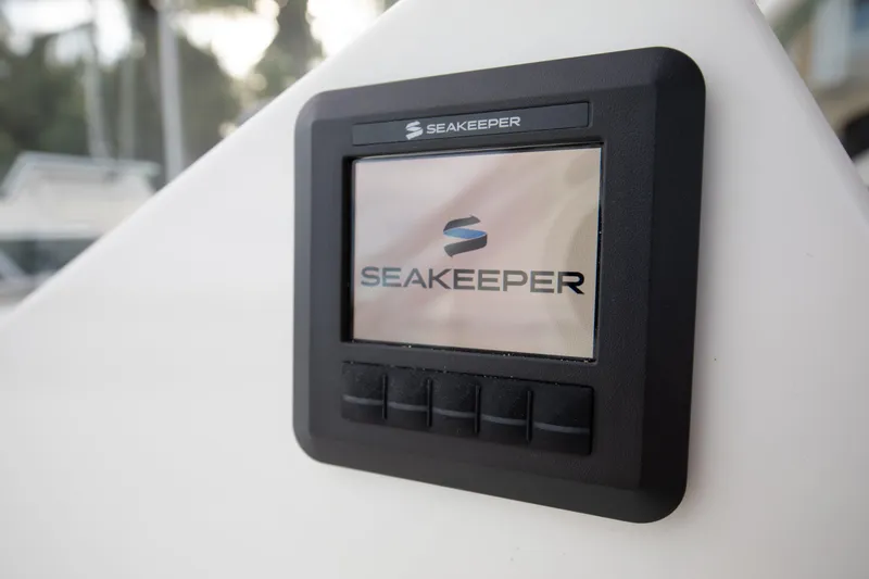 Slide: The Image of Seakeeper control panel on 2015 Albemarle 360 Express Fisherman boat. - 25