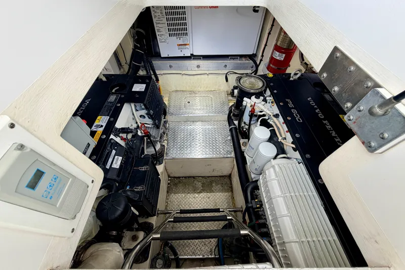 Slide: The Image of Engine room of 2015 Albemarle 360 Express Fisherman with Volvo Penta engines. - 67