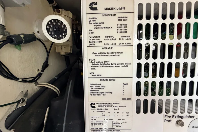 Slide: The Image of Control panel of a 2015 Albemarle 360 Express Fisherman with service instructions and codes. - 71
