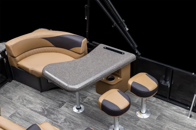 The Image of Manufacturer Provided Image: 2025 Avalon LSZ Entertainer boat interior with seating and table. - 0