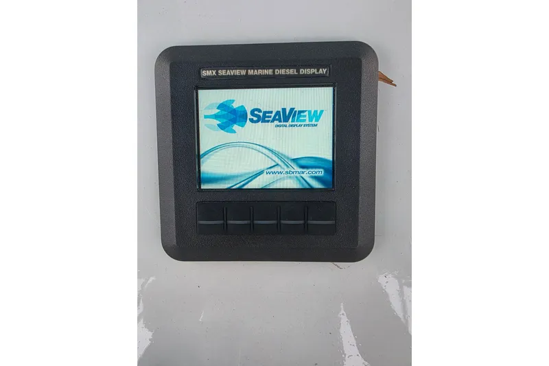 Slide: The Image of SMX Seaview Marine Diesel Display on 1987 Hatteras 52 Convertible yacht. - 55