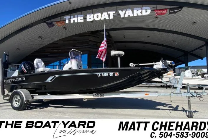 The Image of 2019 Crestliner 1800 Bay boat on trailer at The Boat Yard, Louisiana. - 1