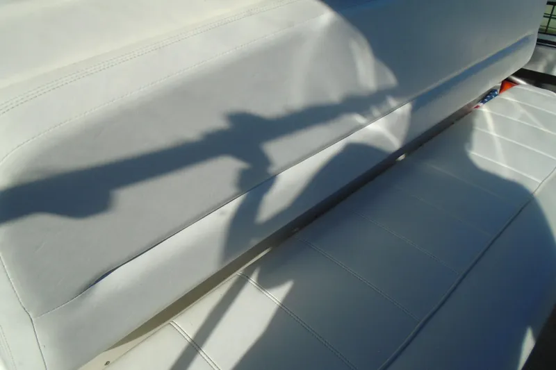 Slide: The Image of White seating on a 2004 Carver 356 Motor Yacht, with shadow play. - 12