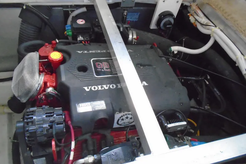 Slide: The Image of Engine compartment of a 2004 Carver 356 Motor Yacht with Volvo Penta engine. - 66