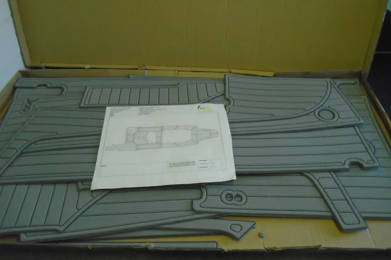 Slide: The Image of Decking kit for 2006 Buddy Davis 34 Center Console with layout diagram. - 56