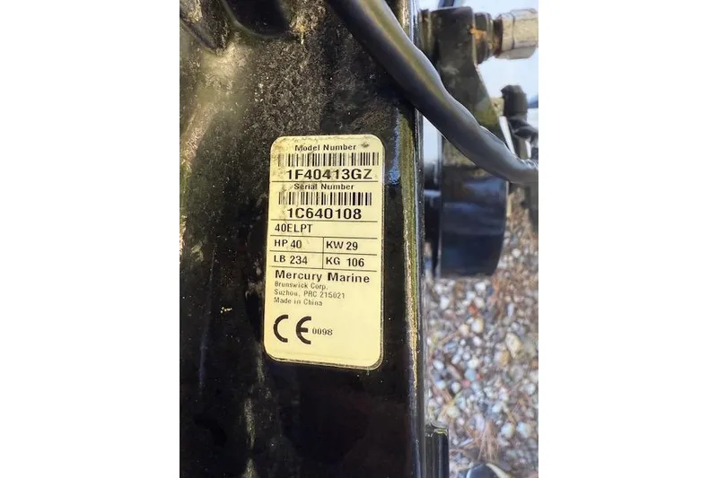 Slide: The Image of Label on a 2021 Boston Whaler 130 Super Sport, Mercury Marine engine details. - 14