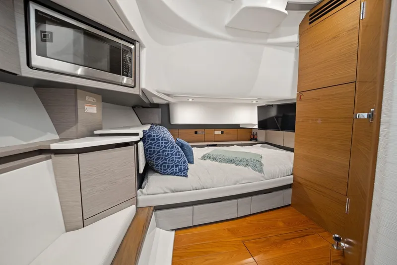 Slide: The Image of Luxurious interior of 2022 Tiara Sport 43 LS yacht with modern amenities. - 19