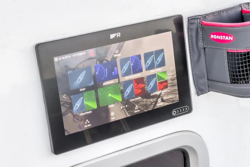 Slide: The Image of Touchscreen navigation panel on 2022 Jeanneau Sun Odyssey 349 sailboat. - 41