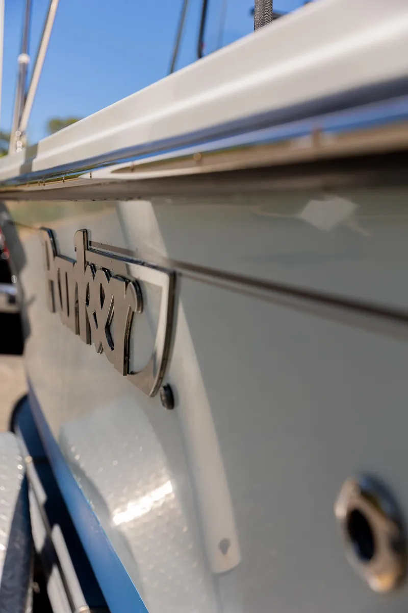 Slide: The Image of Close-up of a 2017 Parker 1801 Center Console boat. - 17