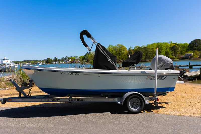 Slide: The Image of Parker 1801 Center Console boat on trailer, 2017 model. - 19