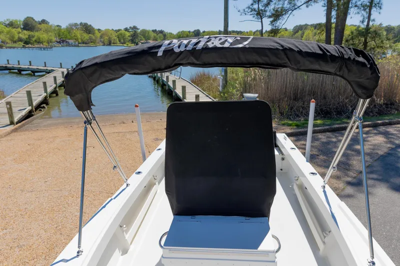 Slide: The Image of Parker 1801 Center Console boat at lakeside, year 2017. - 20