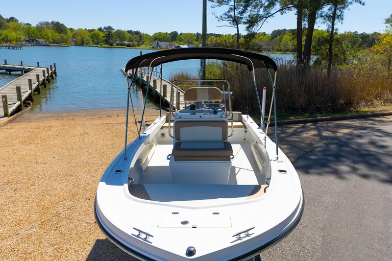 Slide: The Image of Parker 1801 Center Console boat at lakeside, year 2017. - 25