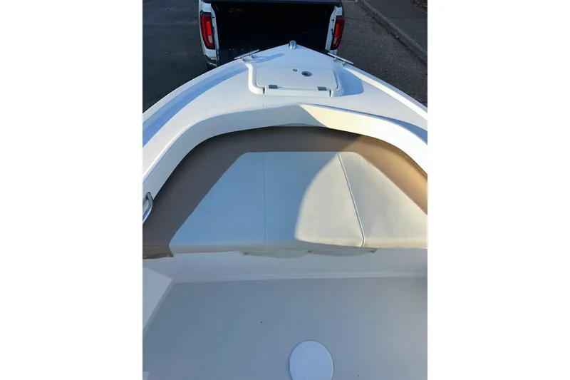 Slide: The Image of 2017 Parker 1801 Center Console boat interior with seating and storage. - 35