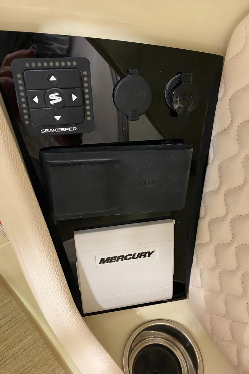 Slide: The Image of Control panel of 2025 Chris-Craft Launch 28 GT with Seakeeper and Mercury components. - 16