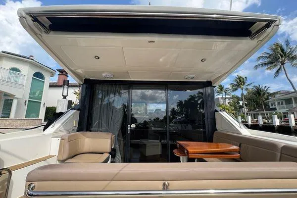 Slide: The Image of Interior view of 2016 Sea Ray Sundancer 400 yacht, showing cabin entrance and stairs. - 49