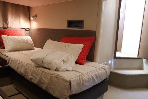 Slide: The Image of Shower area in 2016 Sea Ray 400 Sundancer yacht, featuring sleek design and modern fixtures. - 8