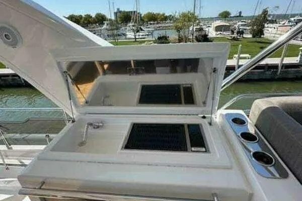 Slide: The Image of Luxury Azimut 66 yacht outdoor kitchenette with sink and grill, 2020 model. - 20