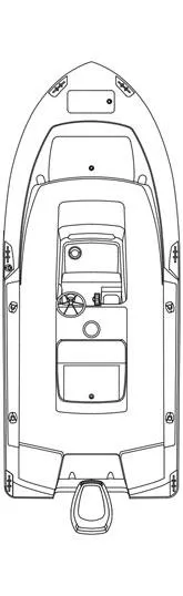 Slide: The Image of Top view of 2024 Edgewater 188CC Center Console boat layout. - 9