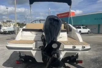 Slide: The Image of 2017 Sea Ray SPX 210 Outboard boat, rear view, parked outdoors. - 5