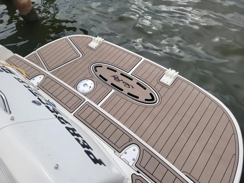 Slide: The Image of 2006 Sea Ray 320 Sundancer swim platform with custom decking. - 5