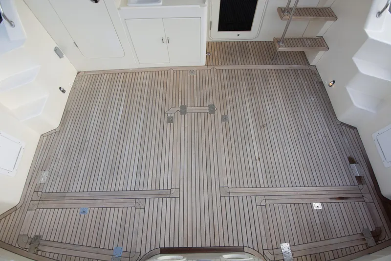 Slide: The Image of Spacious teak deck of 2009 Mikelson Zeus Sportfisher, well-maintained. - 40