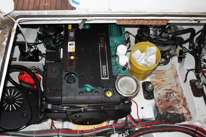 Slide: The Image of Engine compartment of a 2012 Beneteau Gran Turismo 38 with Volvo Penta D4-300 engine. - 27