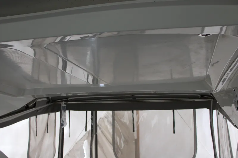 Slide: The Image of Interior view of 2012 Beneteau Gran Turismo 38 yacht's sleek ceiling design. - 9