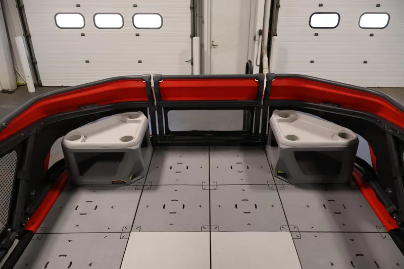 Slide: The Image of 2024 Sea-Doo Switch Cruise 18 interior with modular seating and storage compartments. - 10