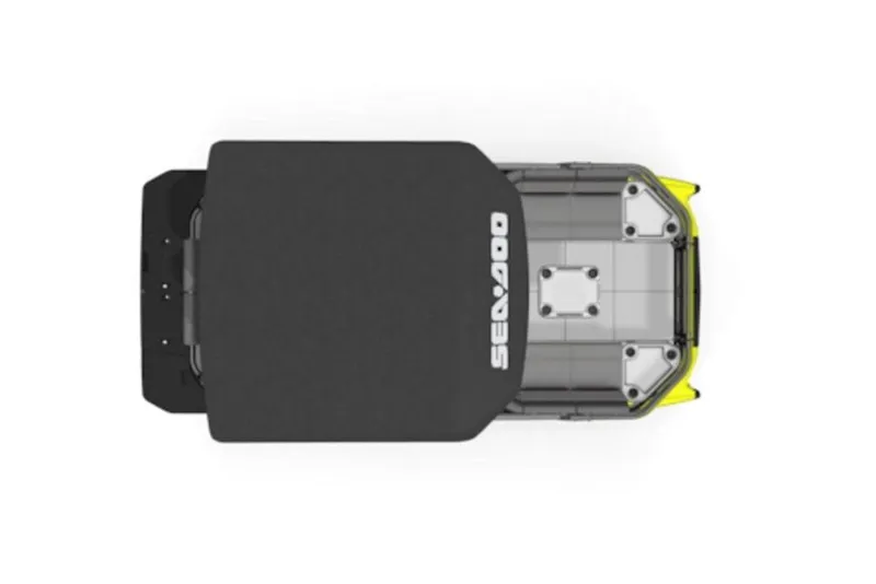 Slide: The Image of Top view of 2024 Sea-Doo Switch Cruise 18, showcasing deck layout and design. - 25